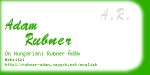 adam rubner business card